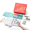 Kit de Tinta Guache Profissional em Potes Twin Cup com 48 Cores de 12g e 12 Acessórios - Himi