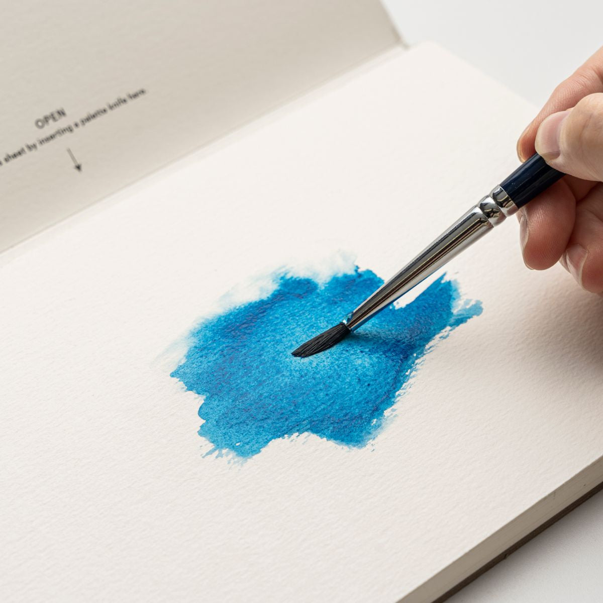 Bloco de Papel 100% Celulose para Aquarela 300g/m² 14x21,6cm com 20 Folhas Capa Azul - Himi