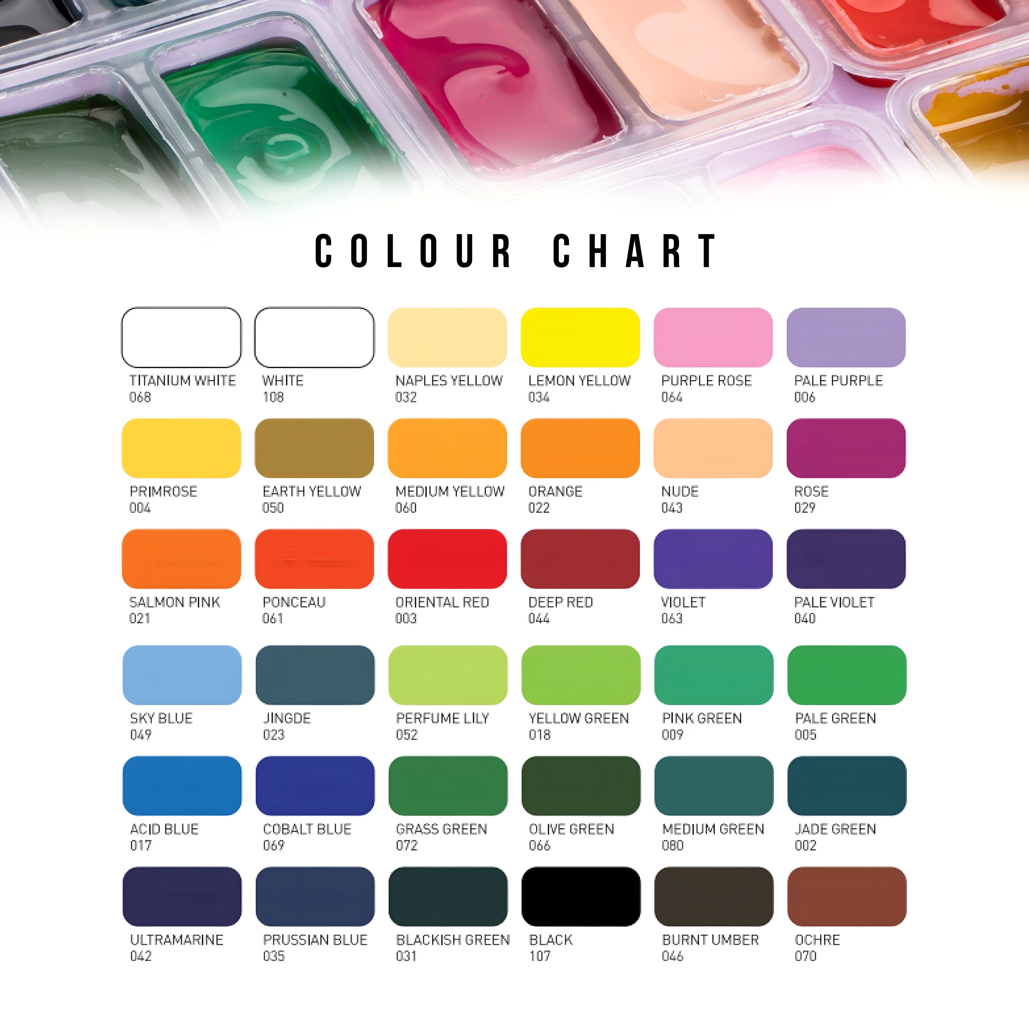 Estojo Roxo de Tinta Guache Profissional em Potes Twin Cup com 36 Cores de 12g e 3 Pincéis - Himi