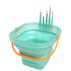 Balde Dobrável para Água e Limpeza de Pincéis 3l 22,5x16cm Verde - Himi