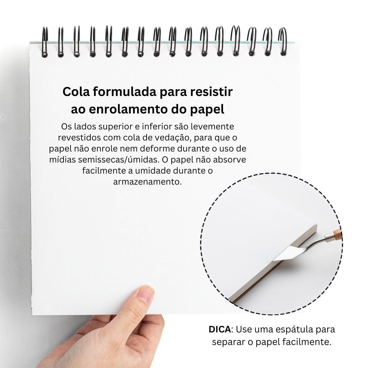 Bloco de Papel para Guache com Textura Fina 160g/m² 21,6x21,6cm com 50 Folhas - Himi