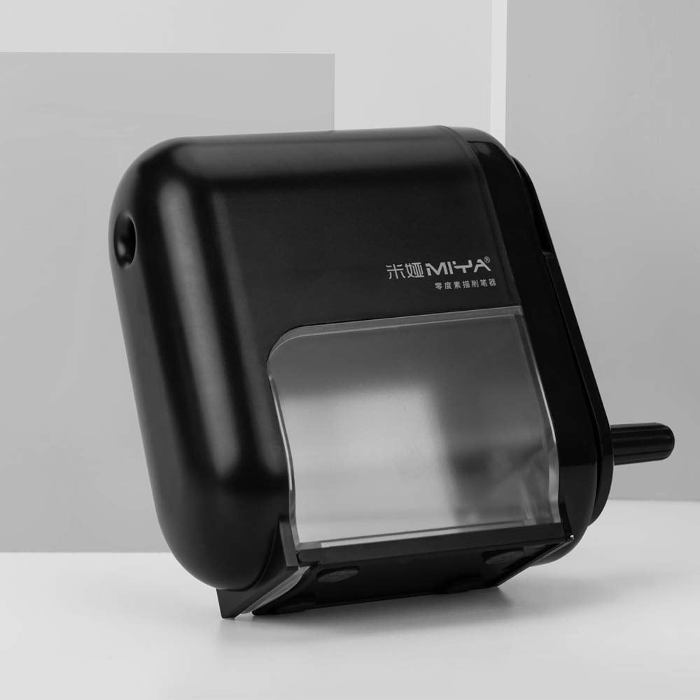 Apontador de Mesa para Lápis com Manivela 16x13x5,5cm Preto - Himi