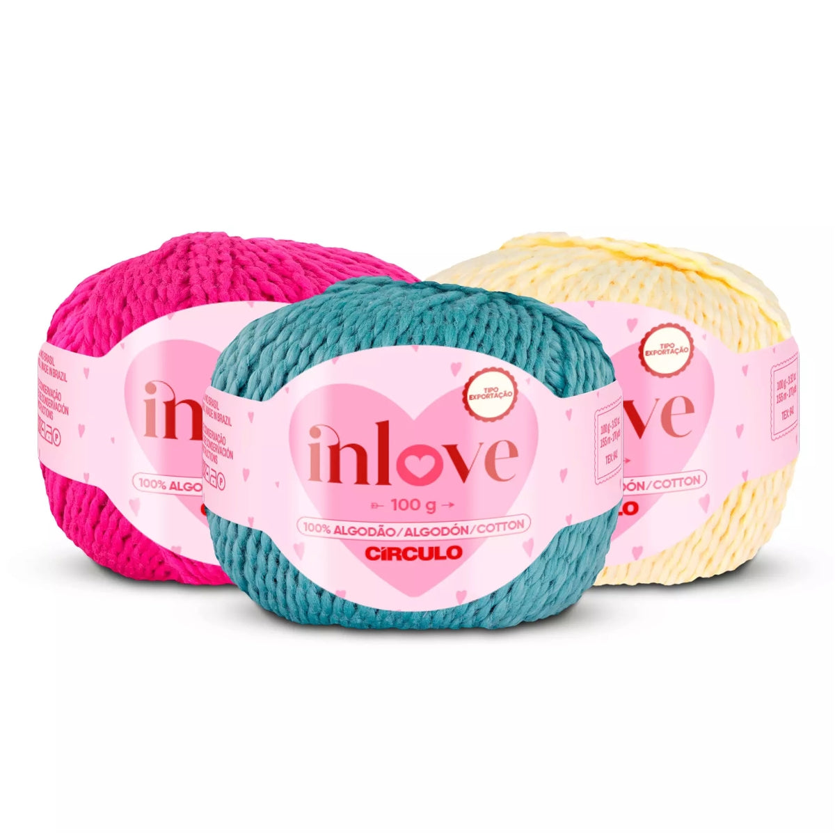 Fio In Love Algodão para Crochê e Tricô 100g 155m Tex 641 - Círculo