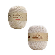 Fio Barroco Natural Brilho 4/4 Algodão com Fibra Metálica 700g 1150m Tex 608 - Círculo
