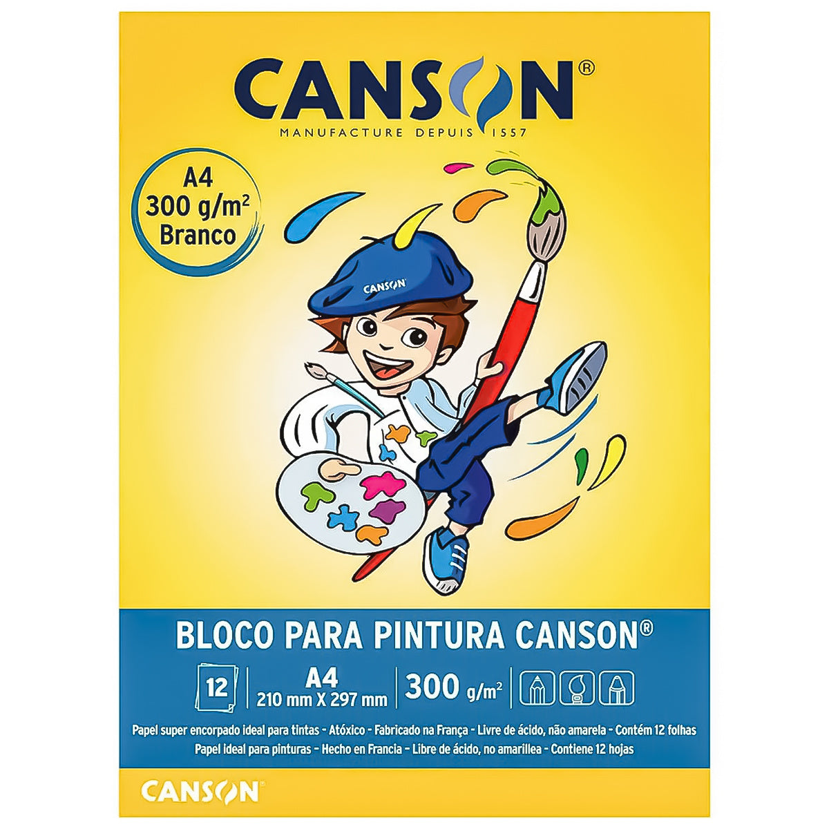 Kit Escolar para Pintura em Aquarela com Tinta, Papel e Acessórios