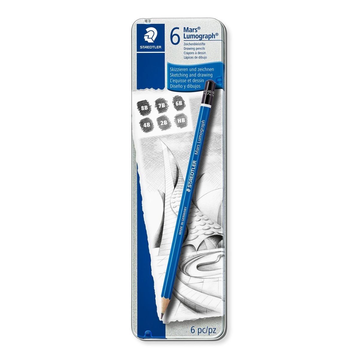 Kit para Desenho com Lápis Grafite, Canetas Técnicas e Sketchbook A4