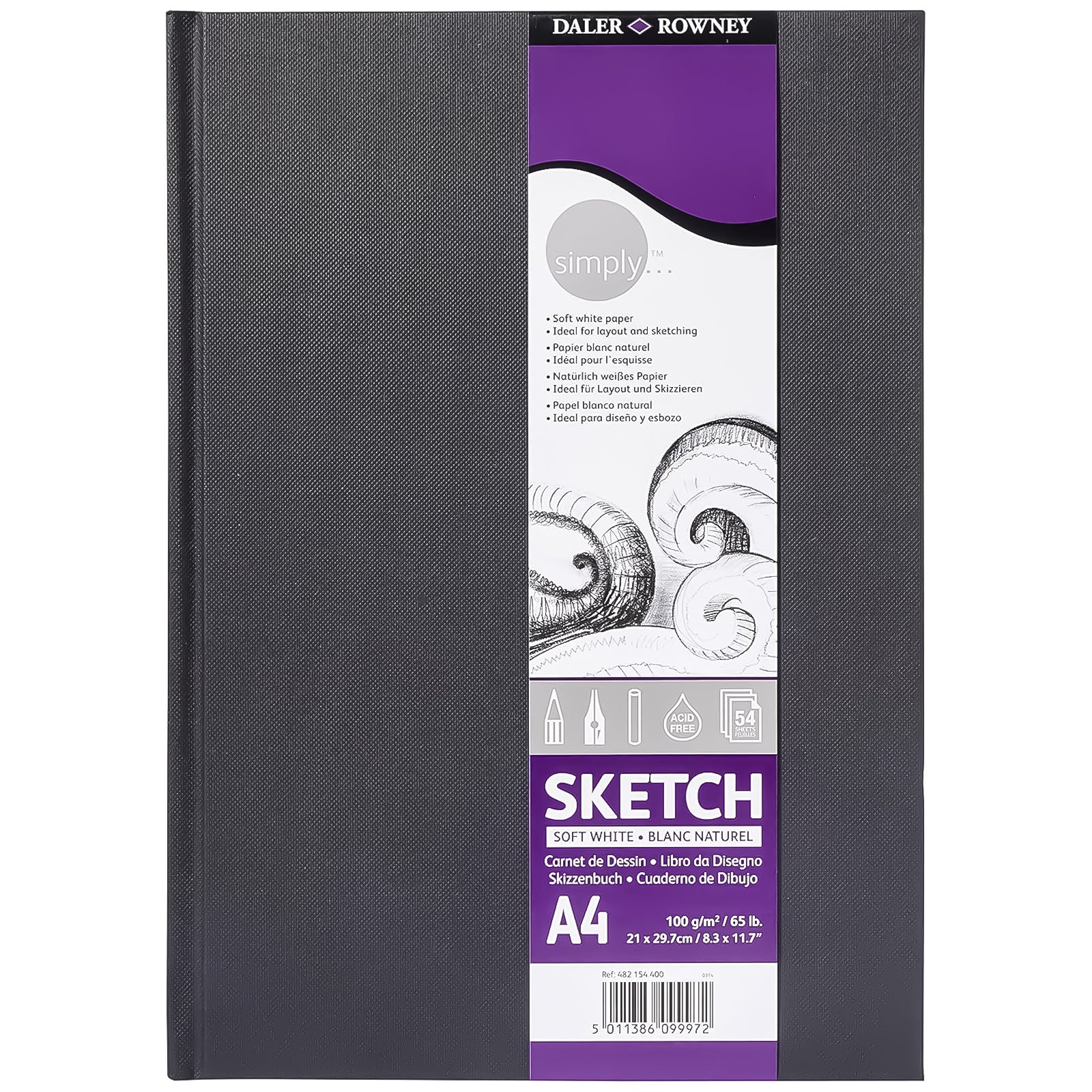 Kit para Desenho com Lápis Grafite, Canetas Técnicas e Sketchbook A4