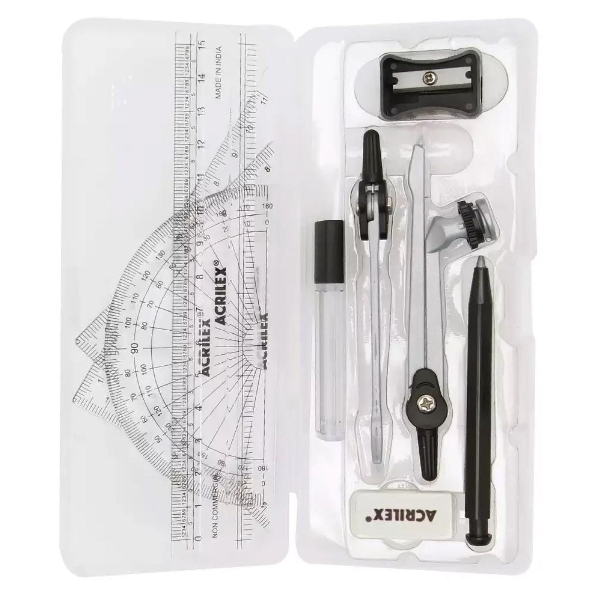 Kit para Desenho com Lápis, Carvão, Prancheta e Acessórios