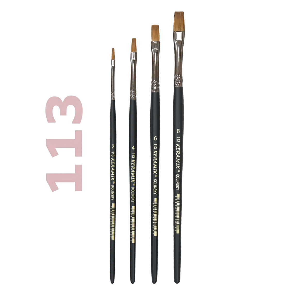 Pincel Profissional Artistico Keramik Chato Kolinsky - 113