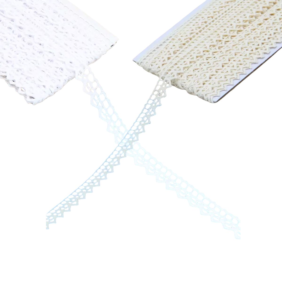 Renda de Algodão Ra027 para Costura e Artesanato 0,9cmx10m - Artepunto