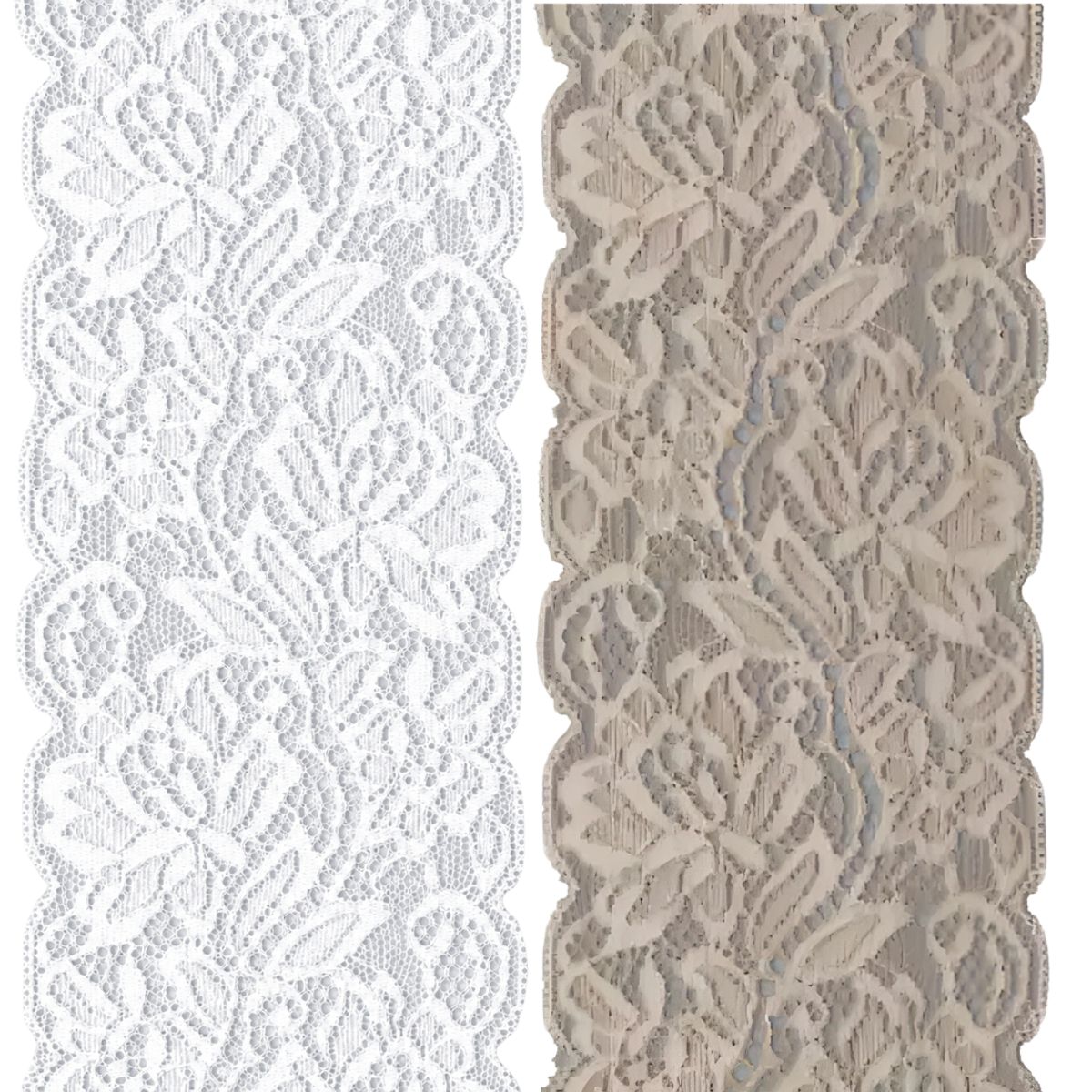 Renda com Elastano Re008 para Costura e Artesanato 19cmx50m - Artepunto
