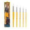 Kit Pincéis Artísticos Little Bird com 5 Unidades Amarelo Bsc331 - Himi