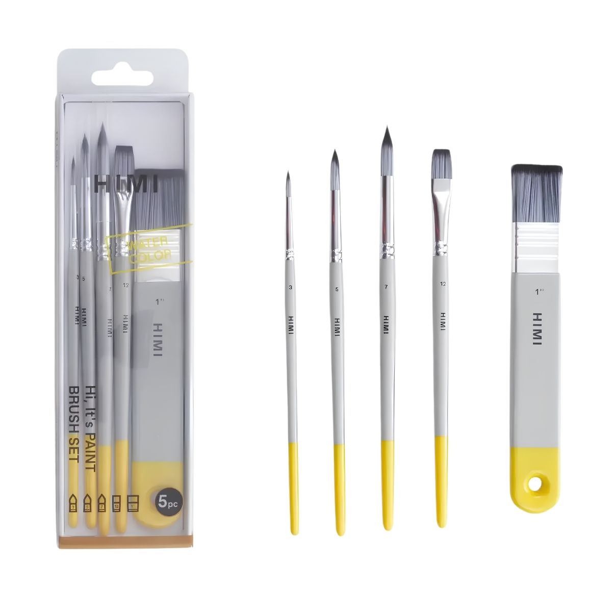Kit Pincéis para Aquarela com 5 Unidades Bsc350 - Himi