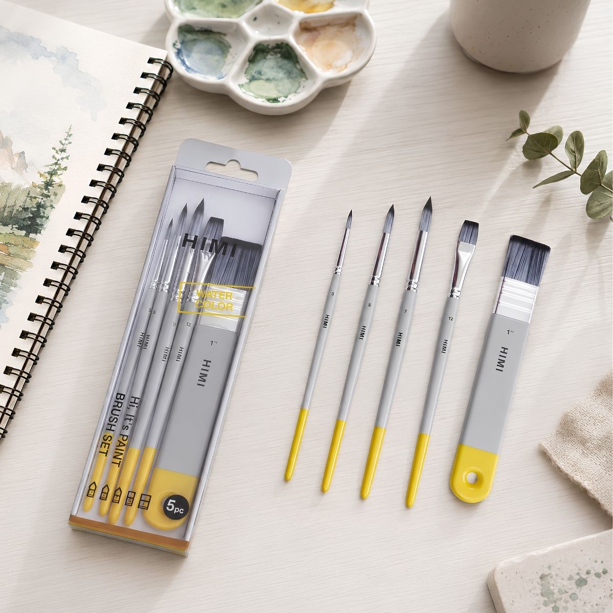 Kit Pincéis para Aquarela com 5 Unidades Bsc350 - Himi