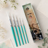 Kit Pincéis Artísticos Little Bird com 5 Unidades Verde Bsc332 - Himi