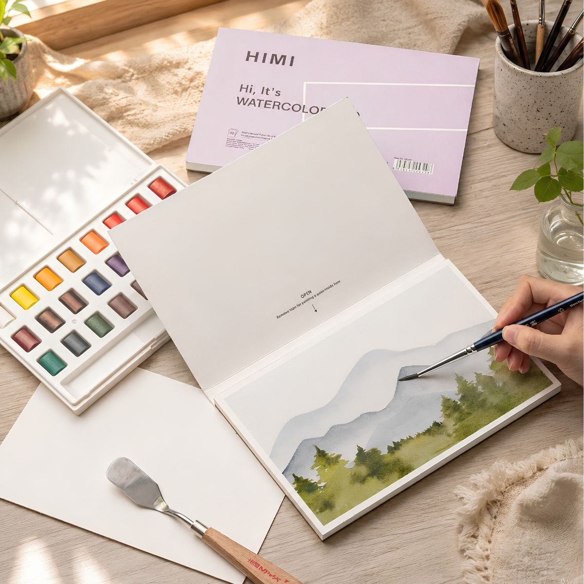 Bloco para Aquarela 300g 14x21,6cm com 20 Folhas Roxo Zsc76 - Himi