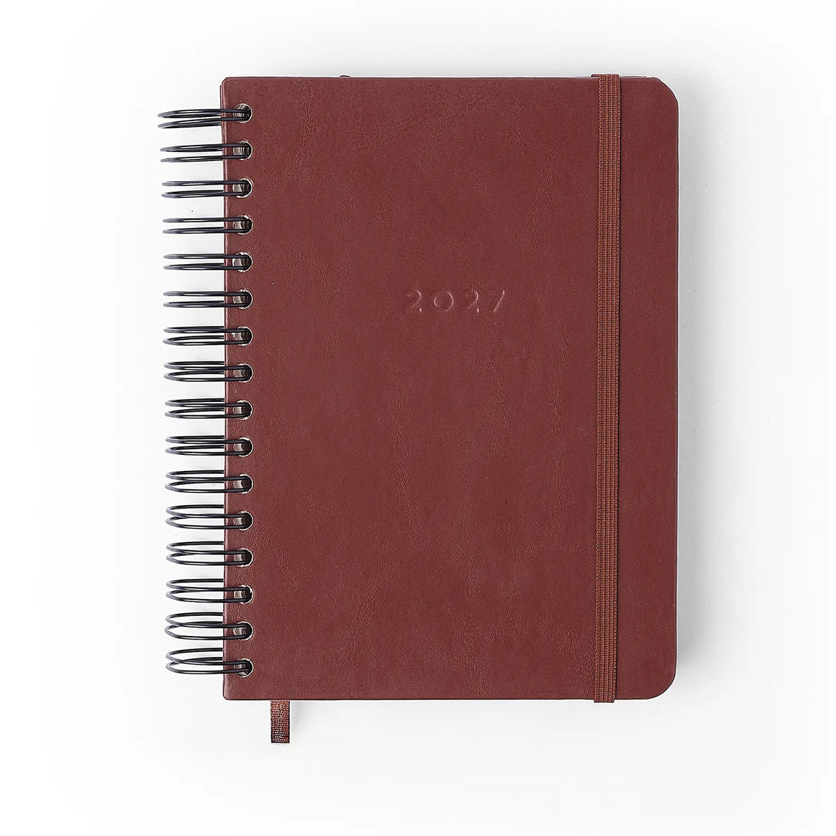 Agenda Planner Wire-o 2027 Clássica Diária A5 Café para Planejamento e Organização - Cícero