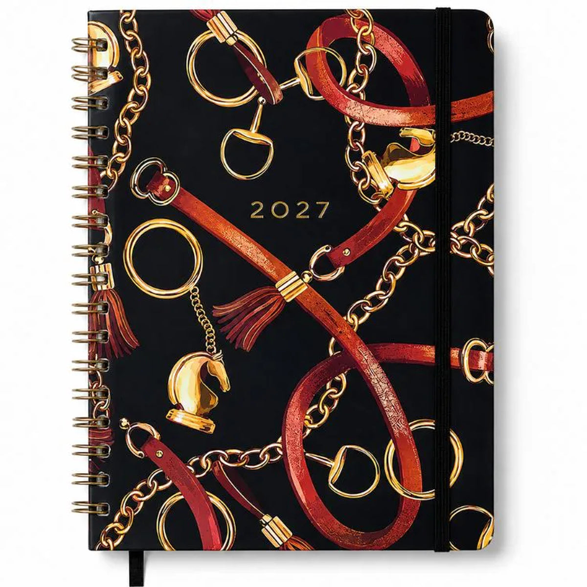 Agenda Planner Wire-o 2027 Haras Semanal Selaria Preto para Planejamento e Organização - Cícero