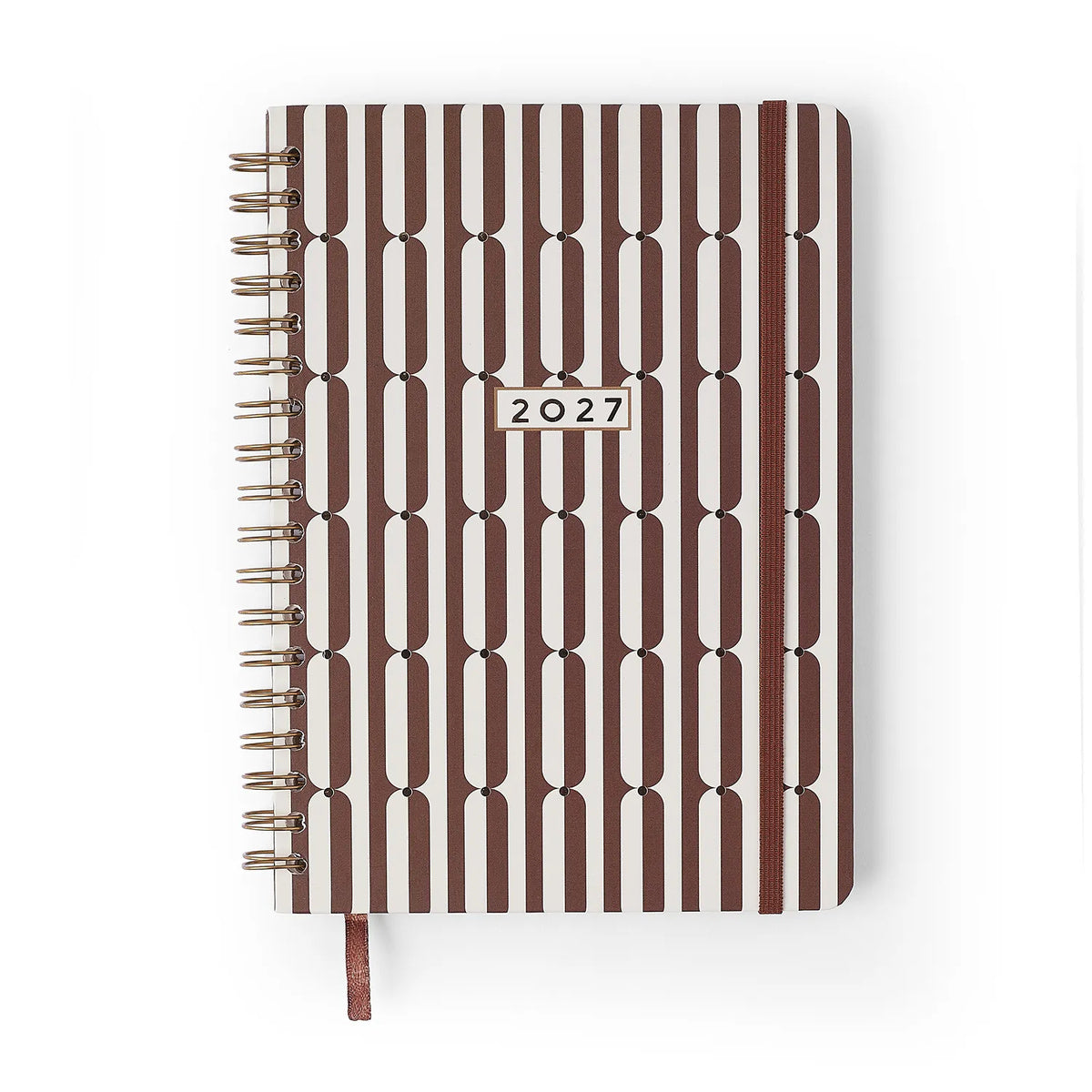 Agenda Planner Wire-o 2027 Veredas Semanal Marrom para Planejamento e Organização - Cícero