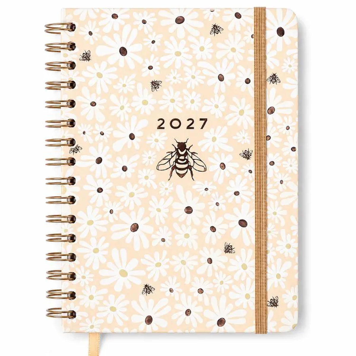 Agenda Planner Wire-o 2027 Melissa Semanal Mini Bloomy Manteiga para Planejamento e Organização - Cícero
