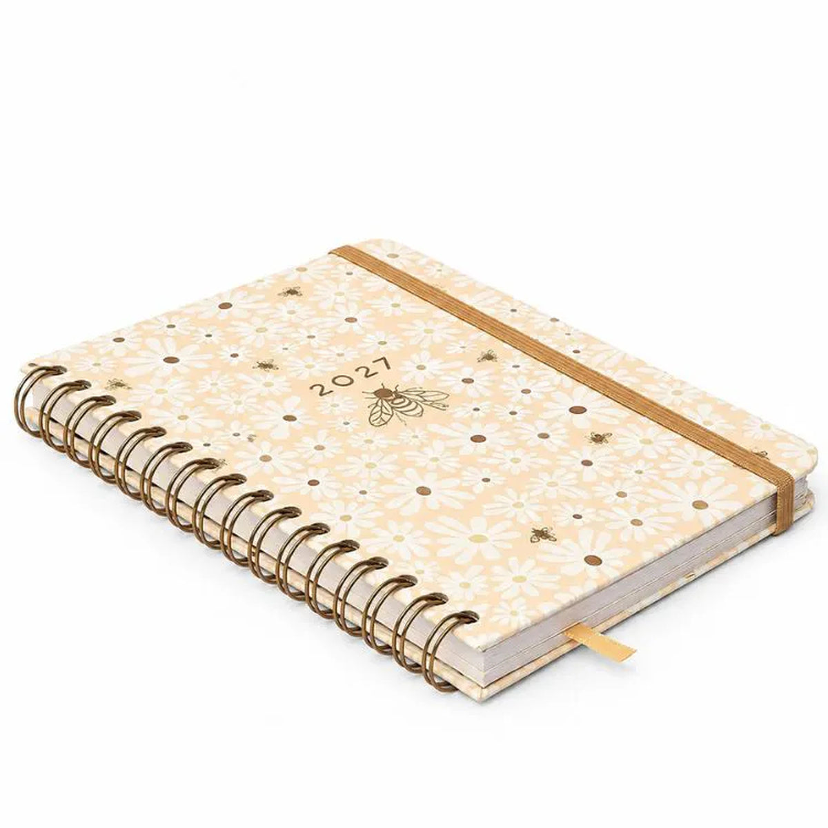Agenda Planner Wire-o 2027 Melissa Semanal Mini Bloomy Manteiga para Planejamento e Organização - Cícero