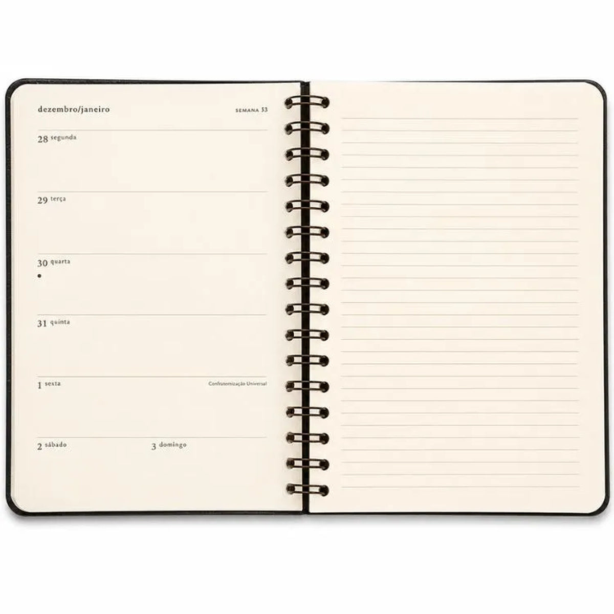 Agenda Planner Wire-o 2027 Melissa Semanal Mini Bloomy Manteiga para Planejamento e Organização - Cícero