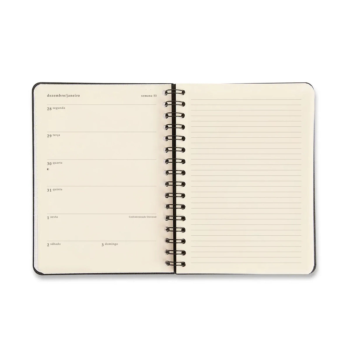 Agenda Planner Wire-o 2027 Clássica Semanal Caramelo para Planejamento e Organização - Cícero