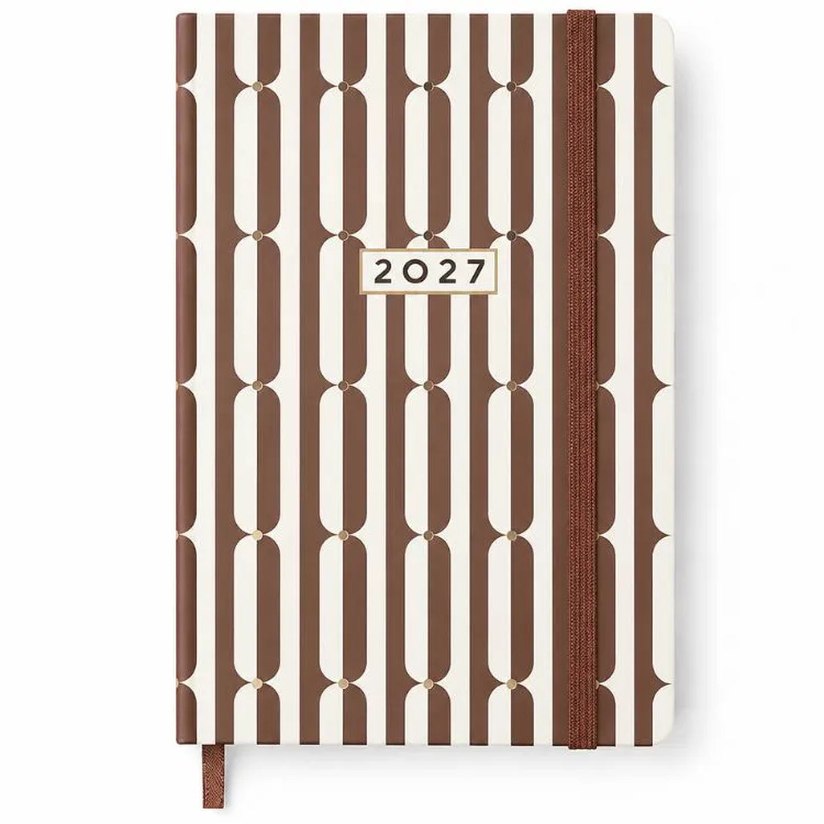 Agenda Planner 2027 Veredas Diária Marrom para Planejamento e Organização - Cícero