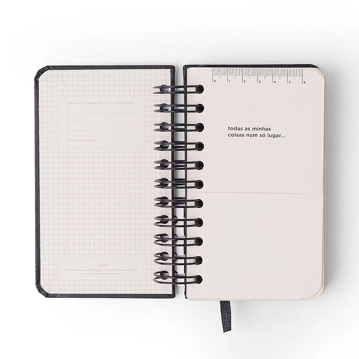 Agenda Planner Wire-o 2027 Relicário Diária 9x15,5cm Botânica para Planejamento e Organização - Cícero