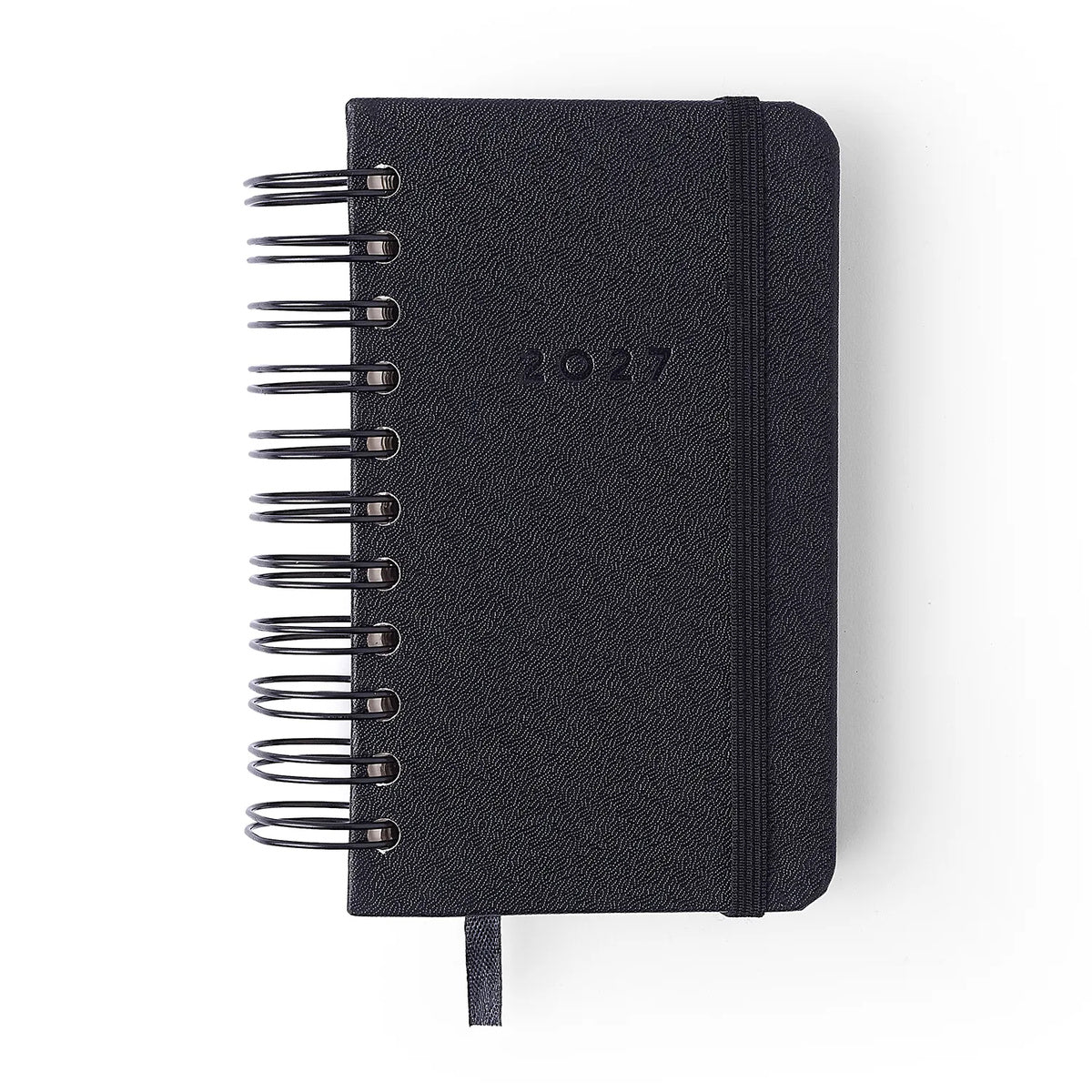 Agenda Planner Wire-o 2027 Clássica Diária Preta para Planejamento e Organização - Cícero