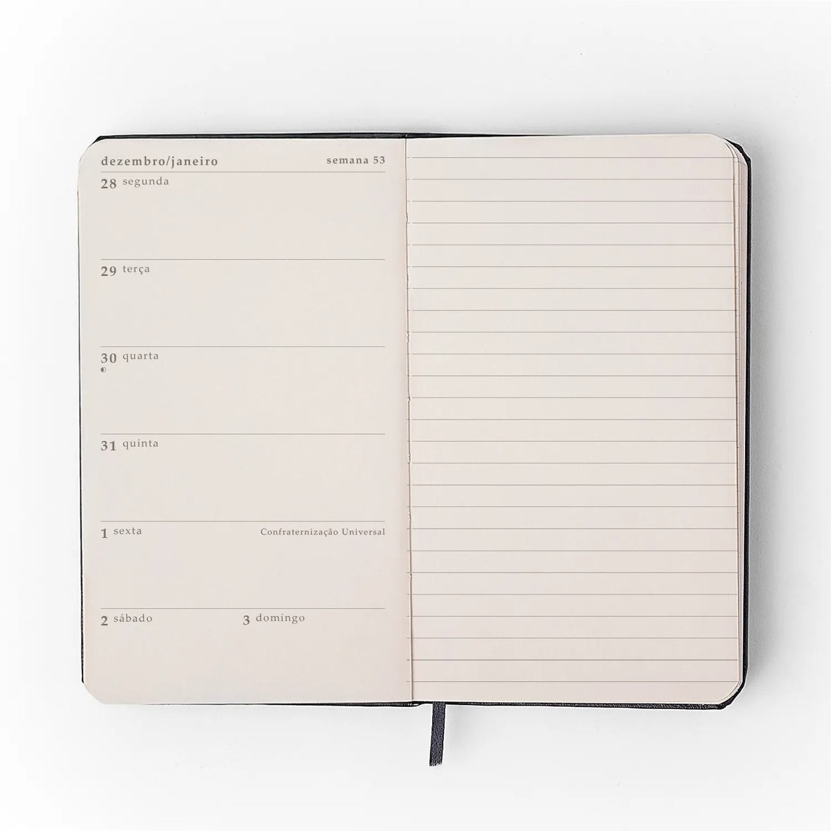 Agenda Planner 2027 Clássica Semanal Preta para Planejamento e Organização - Cícero