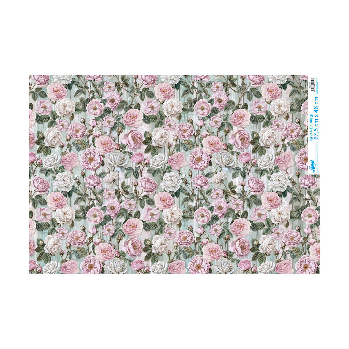 Papel de Seda Flores 67,4x46,9cm para Decoupage e Artesanato em Papel Psl-091 - Litoarte
