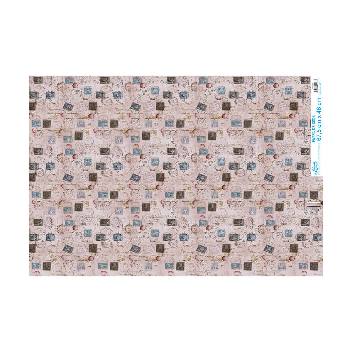 Papel de Seda Vintage 67,4x46,9cm para Decoupage e Artesanato em Papel Psl-099 - Litoarte
