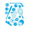 Stencil Retangular Basquete 20x25cm para Pintura Decorativa e Artesanato Str-325 - Litoarte