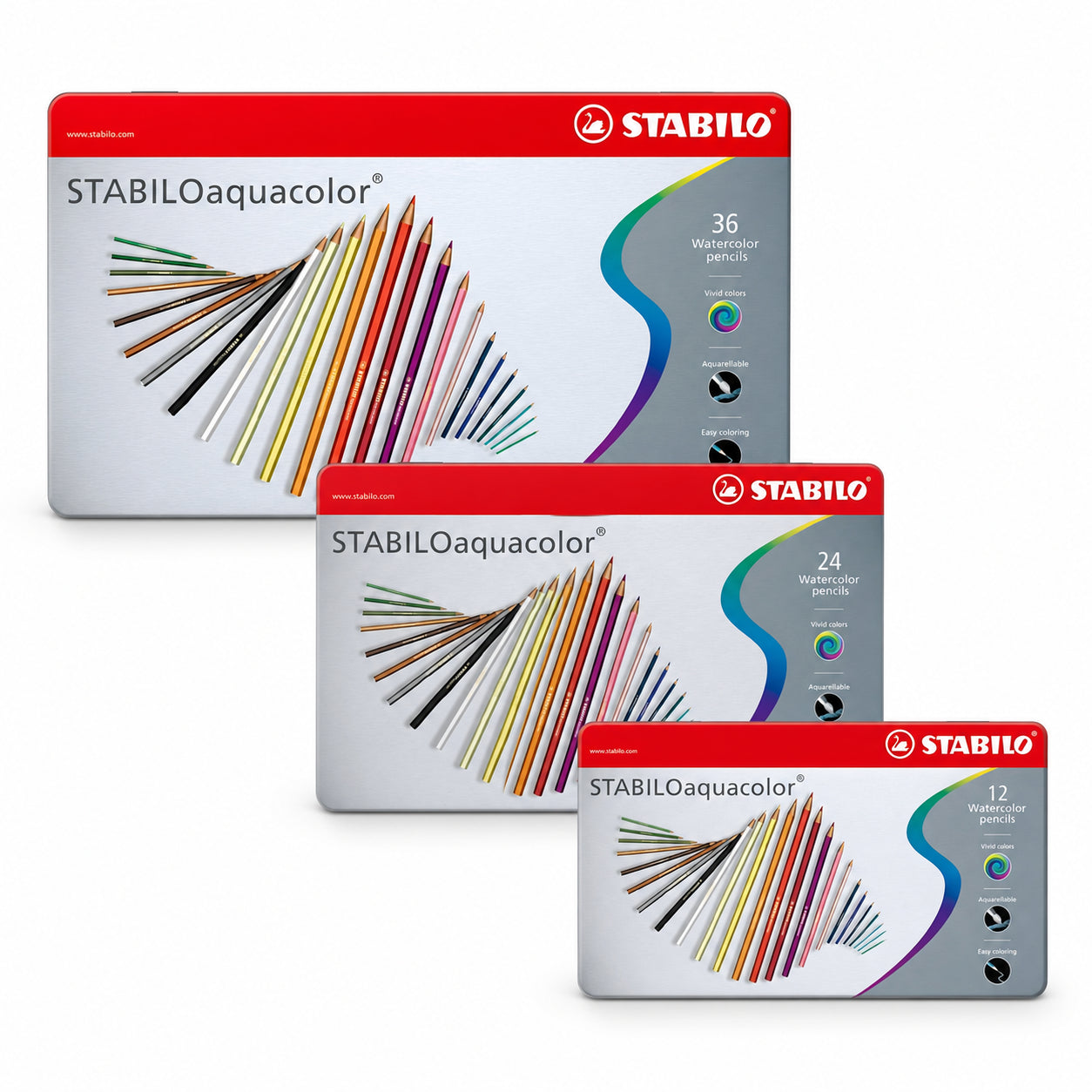 Lápis de Cor Aquarelável Aquacolor 2,8mm para Desenho e Aquarela - Stabilo