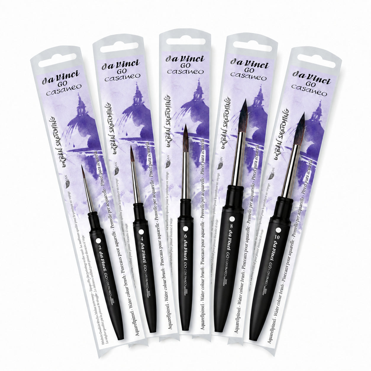Pincel Go Casaneo Redondo Sintético de Viagem Série 8598 para Aquarela - da Vinci
