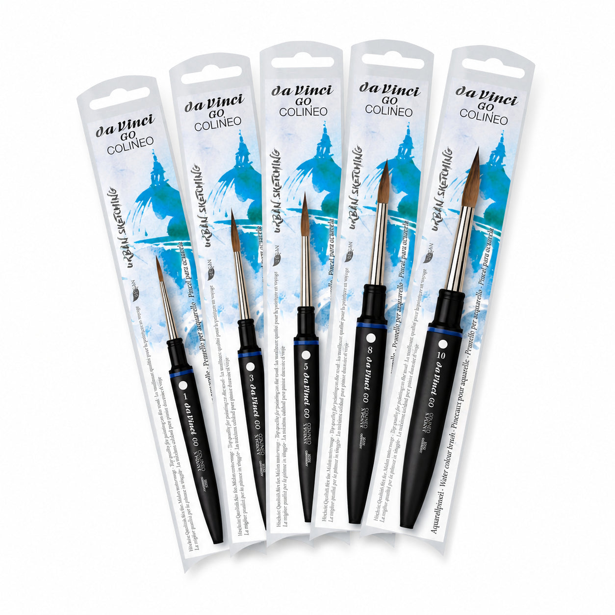 Pincel Go Colineo Extra Longo Pontiagudo Sintético de Viagem Série 8532 - da Vinci