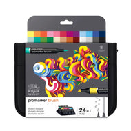 Estojo de Marcadores Promarker Brush Student Designer com 24 Cores e Carteira para Ilustração 0290079 - Winsor & Newton