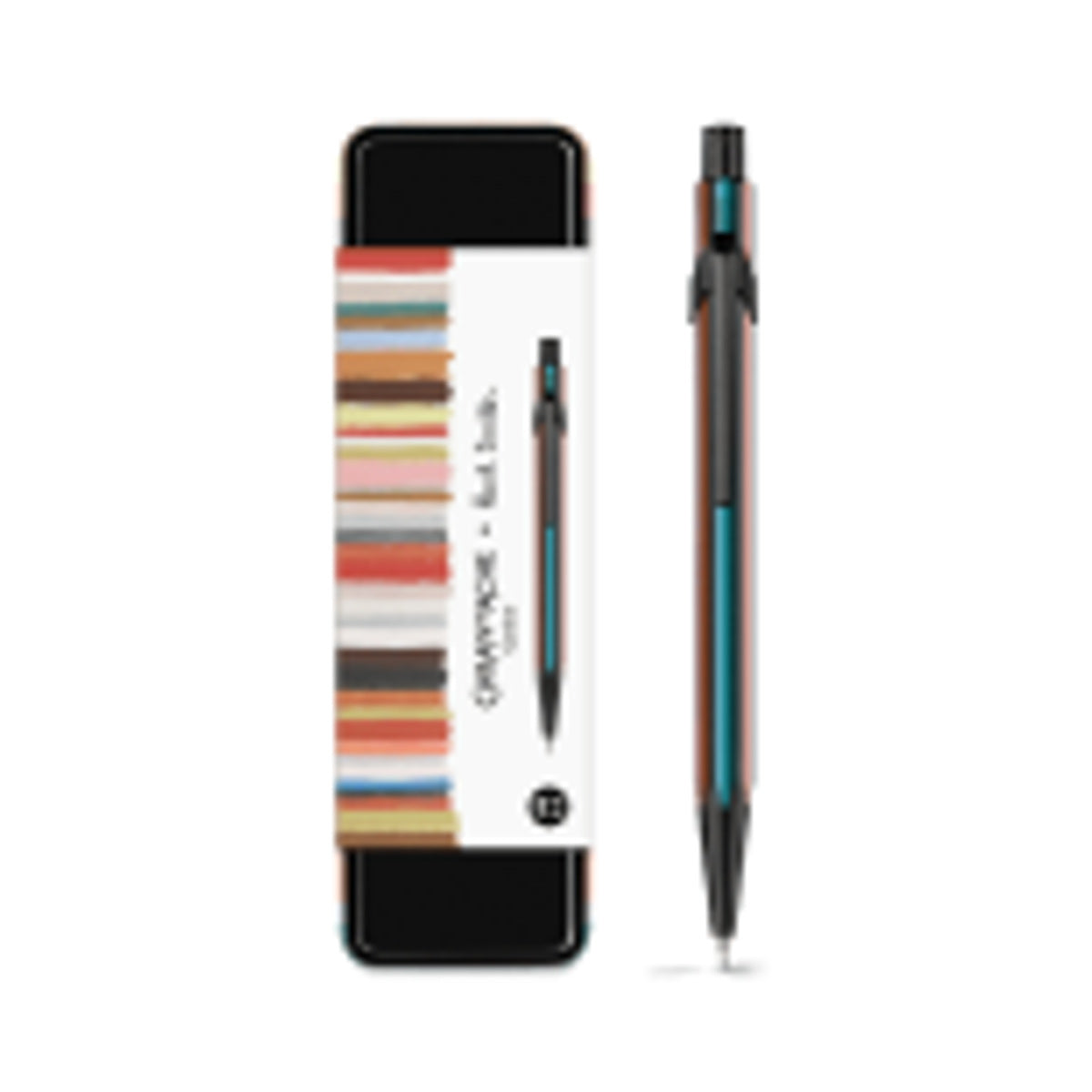 Lapiseira 849 Paul Smith Edição Especial Preta Acetinada 0,5mm com Estojo Metálico - Caran D'ache