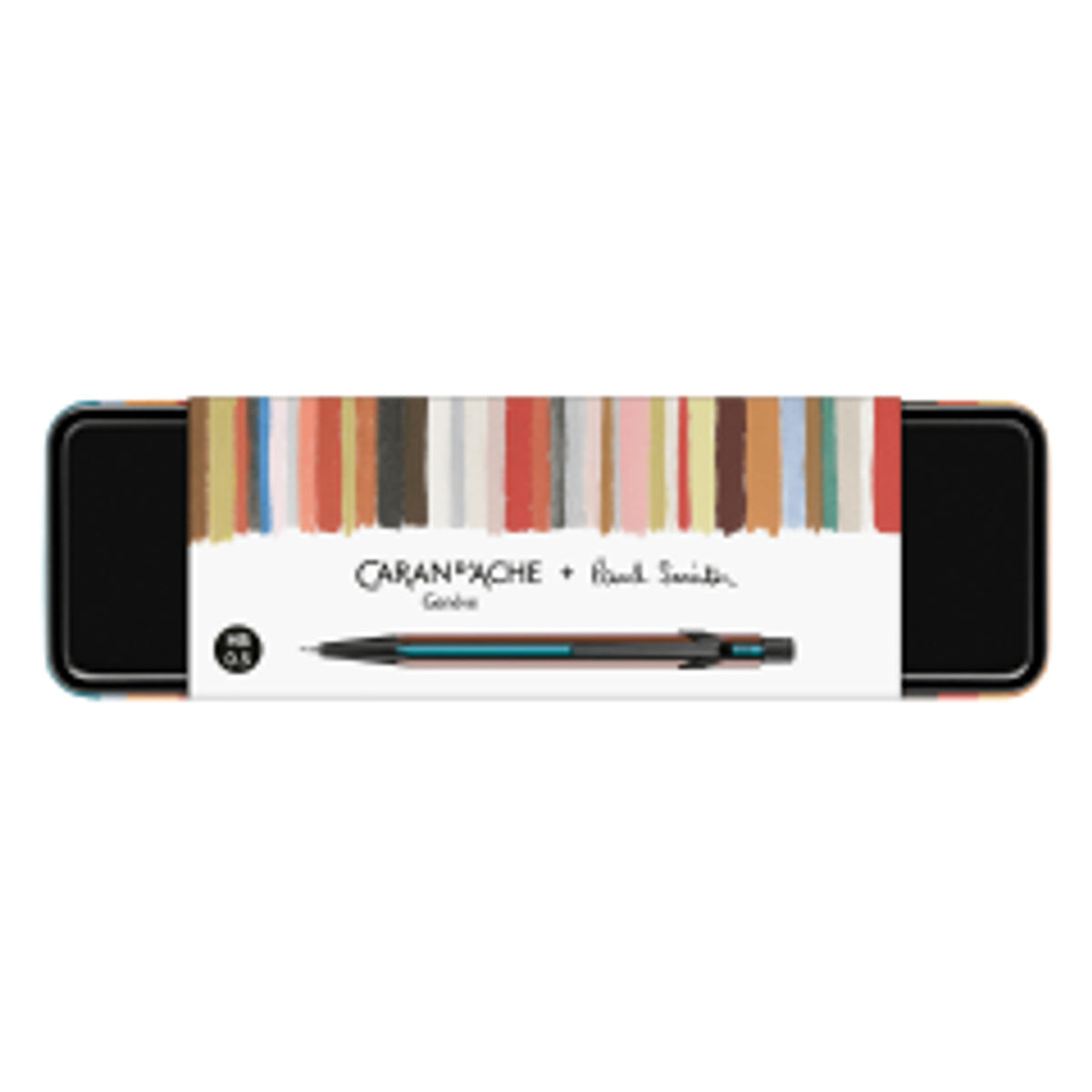 Lapiseira 849 Paul Smith Edição Especial Preta Acetinada 0,5mm com Estojo Metálico - Caran D'ache