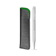 Caneta Esferográfica Ecridor Paul Smith Shadow Stripes Prateada com Estojo de Couro - Caran D'ache
