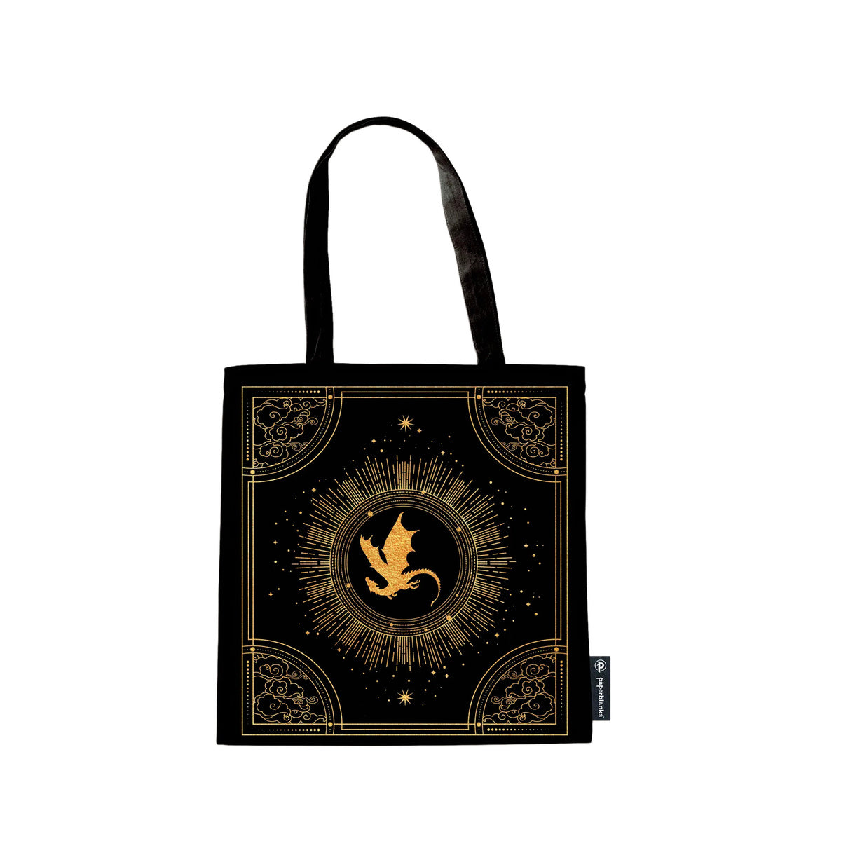 Bolsa Tote Bag Paperblanks em Algodão Canvas 38x38x9cm com Bolso Interno Shadows Of Navarre Fourth Wing - Paperblanks