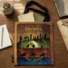 Bolsa Tote Bag Paperblanks em Algodão Canvas 38x38x9cm com Bolso Interno a Perilous Journey o Senhor dos Anéis - Paperblanks