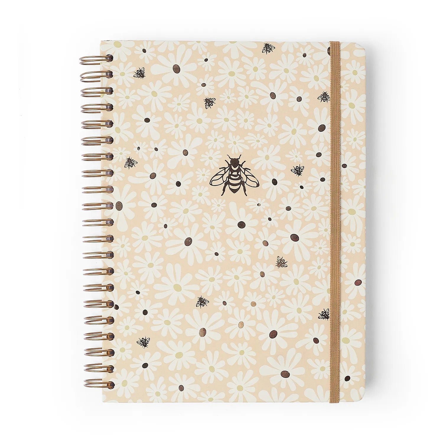 Caderno Espiral Universitário Pautado Melissa Mini Bloomy Manteiga 20x28cm 63g/m² com 160 Folhas 10 Matérias para Estudos e Anotações - Cícero