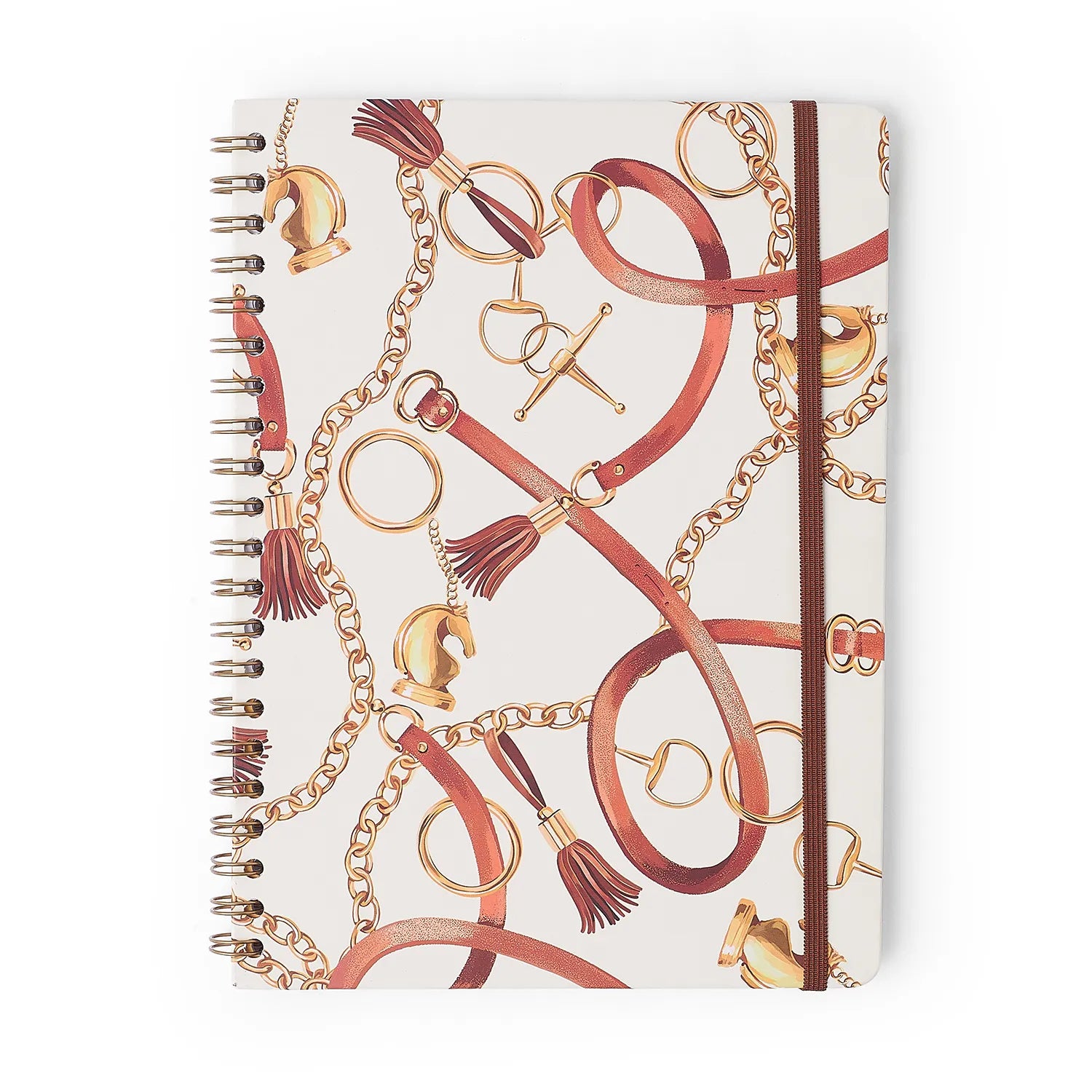 Caderno Espiral Universitário Pautado Haras Selaria Off White 20x28cm 63g/m² com 160 Folhas 10 Matérias para Estudos e Anotações - Cícero