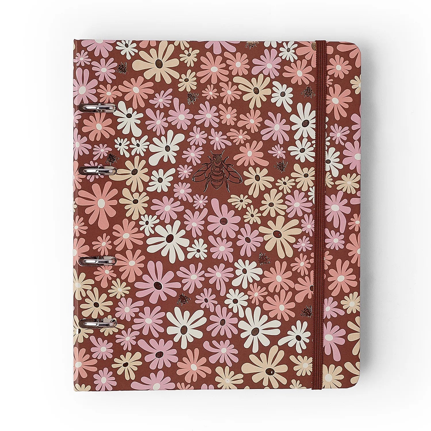 Caderno Criativo Argolado Pautado Melissa Mini Bloomy Chocolate 17x24cm 80g/m² com 100 Folhas para Estudos, Projetos e Organização - Cícero