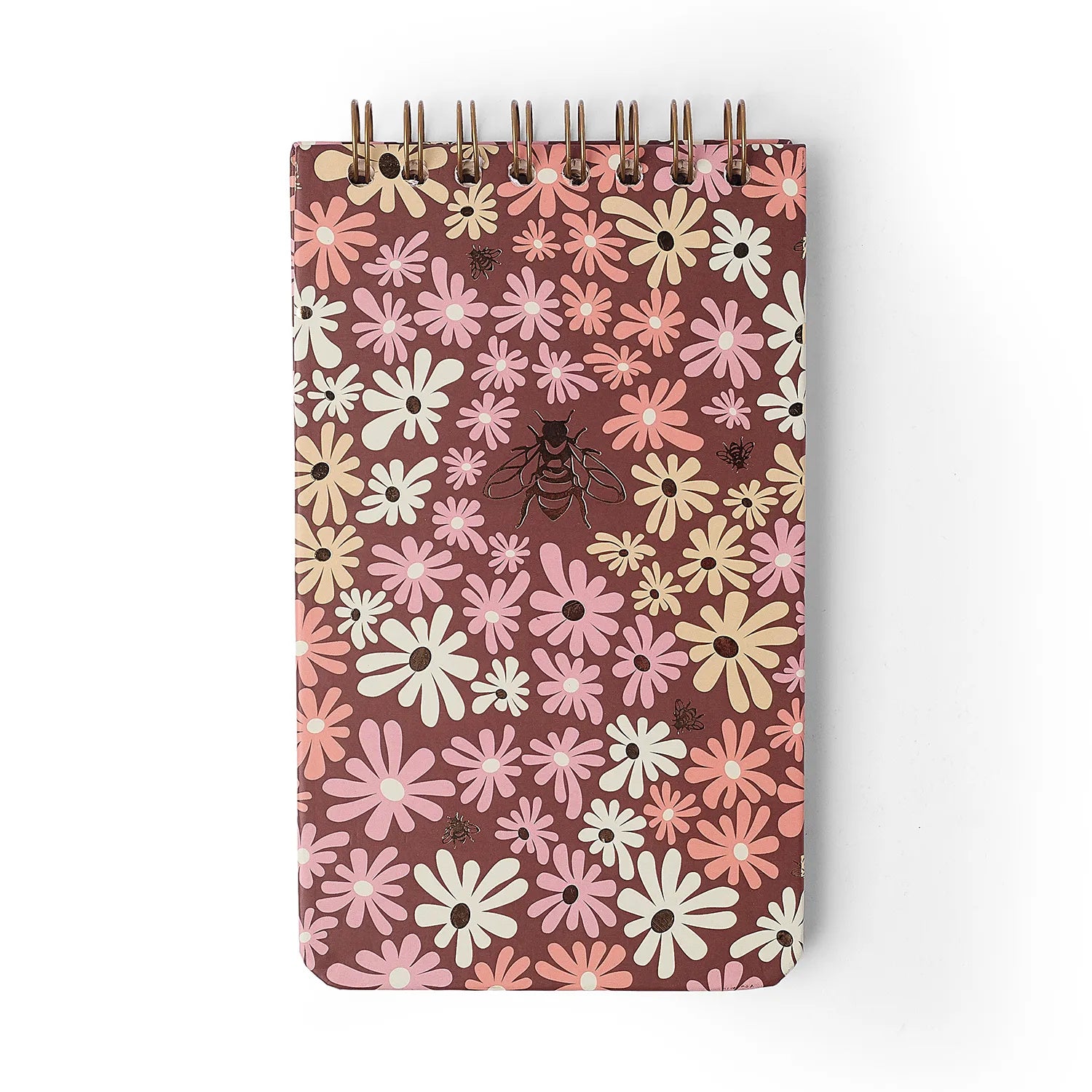 Bloco Wire-o Pautado Melissa Mini Bloomy Chocolate 12x20cm 80g/m² com 80 Páginas para Anotações e Organização - Cícero