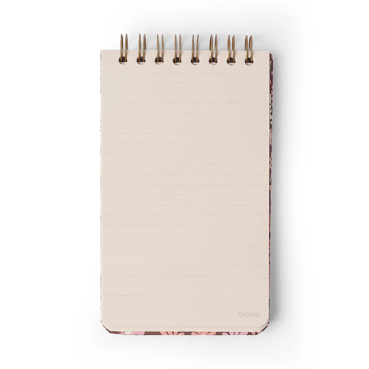 Bloco Wire-o Pautado Melissa Mini Bloomy Chocolate 12x20cm 80g/m² com 80 Páginas para Anotações e Organização - Cícero