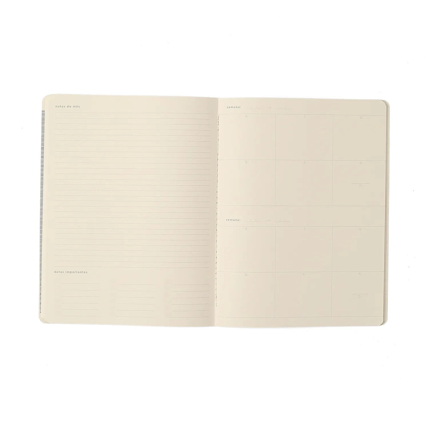 Planner Permanente Revista Mensal Veredas Marrom 19x25cm 80g/m² com 80 Páginas para Planejamento e Organização - Cícero
