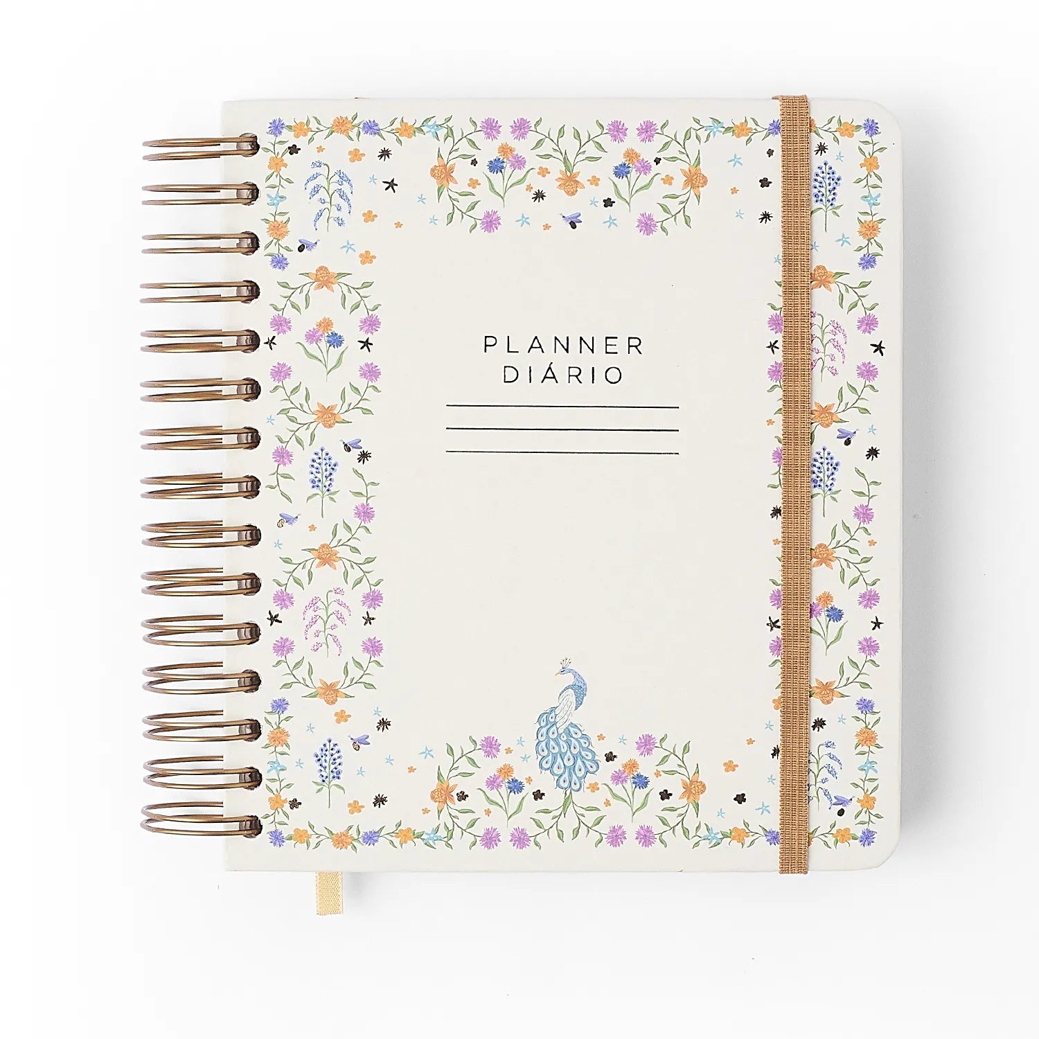 Agenda Planner Permanente Wire-o Diário Relicário Secreto Off White 17x19,5cm 80g/m² para Planejamento e Organização - Cícero